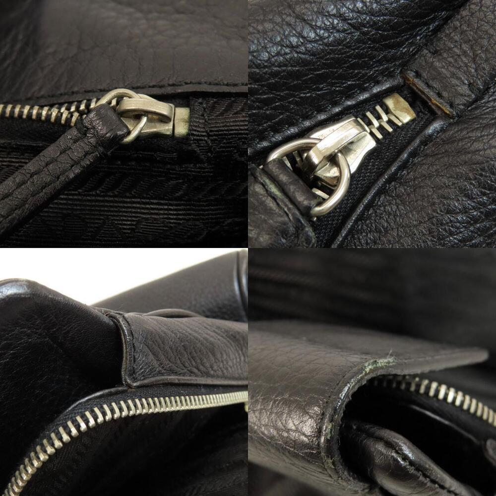 Prada Vitello Daino leather shoulder bag black pebbled calfskin - Picture 8 of 11
